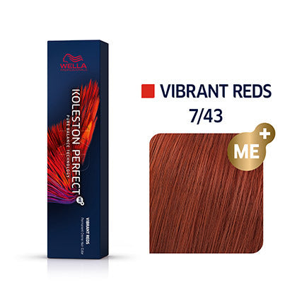 Koleston Perfect 7/43 Vibrant Reds mittelblond rot-gold 60 ml