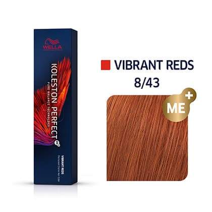 Koleston Perfect 8/43 Vibrant Reds hellblond rot-gold 60 ml