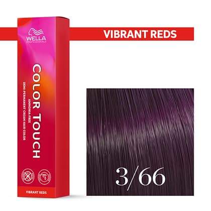 Color Touch 3/66 Vibrant Reds dunkelbraun violett-intensiv