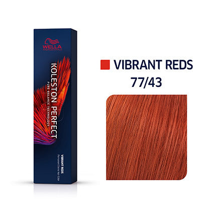 Koleston Perfect 77/43 Vibrant Reds mittelblond intensiv rot-gold 60 ml